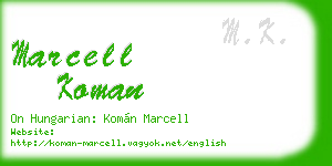 marcell koman business card